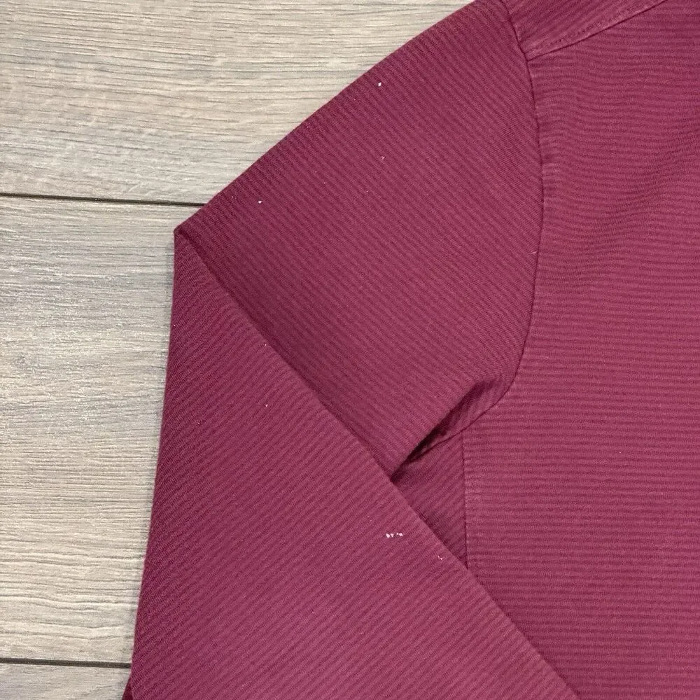 Men’s Tommy Bahama 1/4 Zip Pullover Sweater Size XL Burgundy Long Sleeve Modal